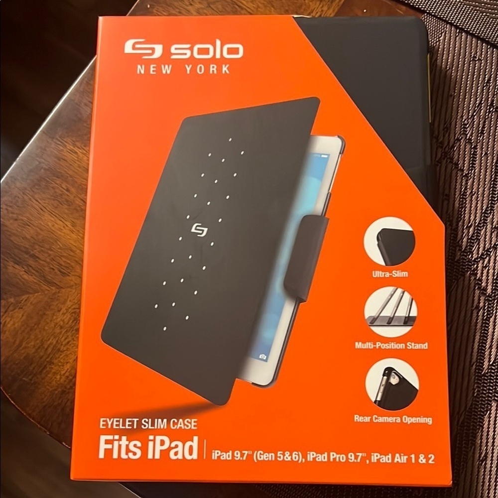 Black Eyelet Slim Case for iPad